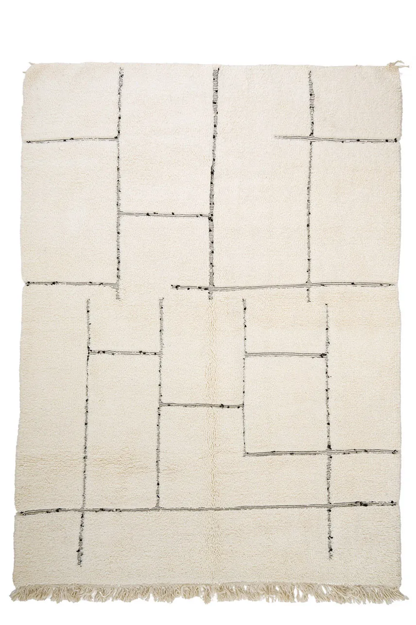 Kilimový koberec Marocký Beni Ourain 210 x 295 cm