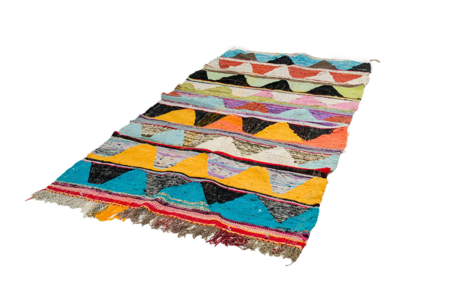 Koberec Berbere Marocký Boucherouite 135 x 270 cm