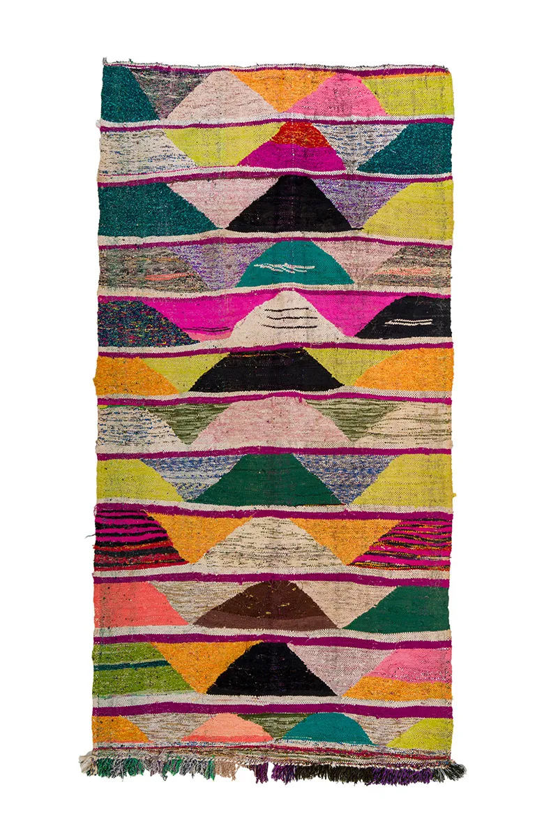 Koberec Berbere Marocký Boucherouite 135 x 265 cm