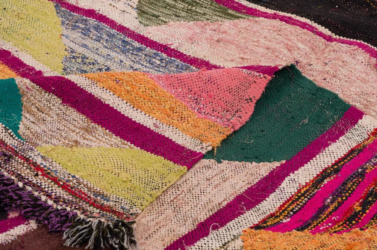 Koberec Berbere Marocký Boucherouite 135 x 265 cm