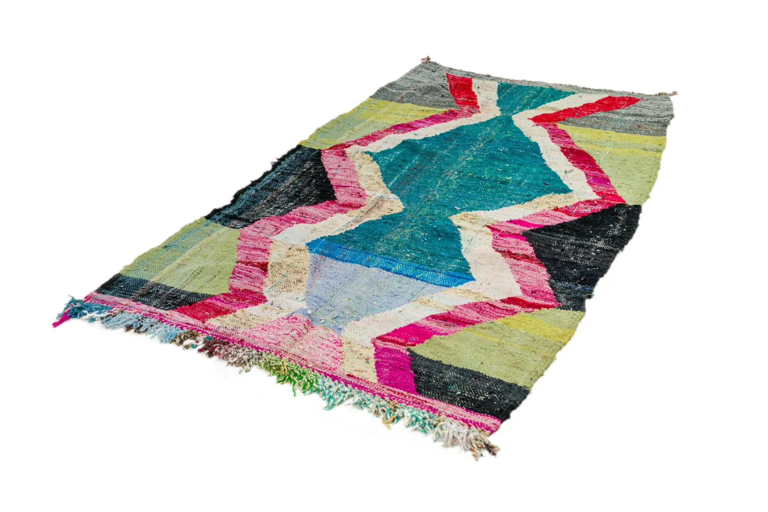 Koberec Berbere Marocký Boucherouite 125 x 240 cm