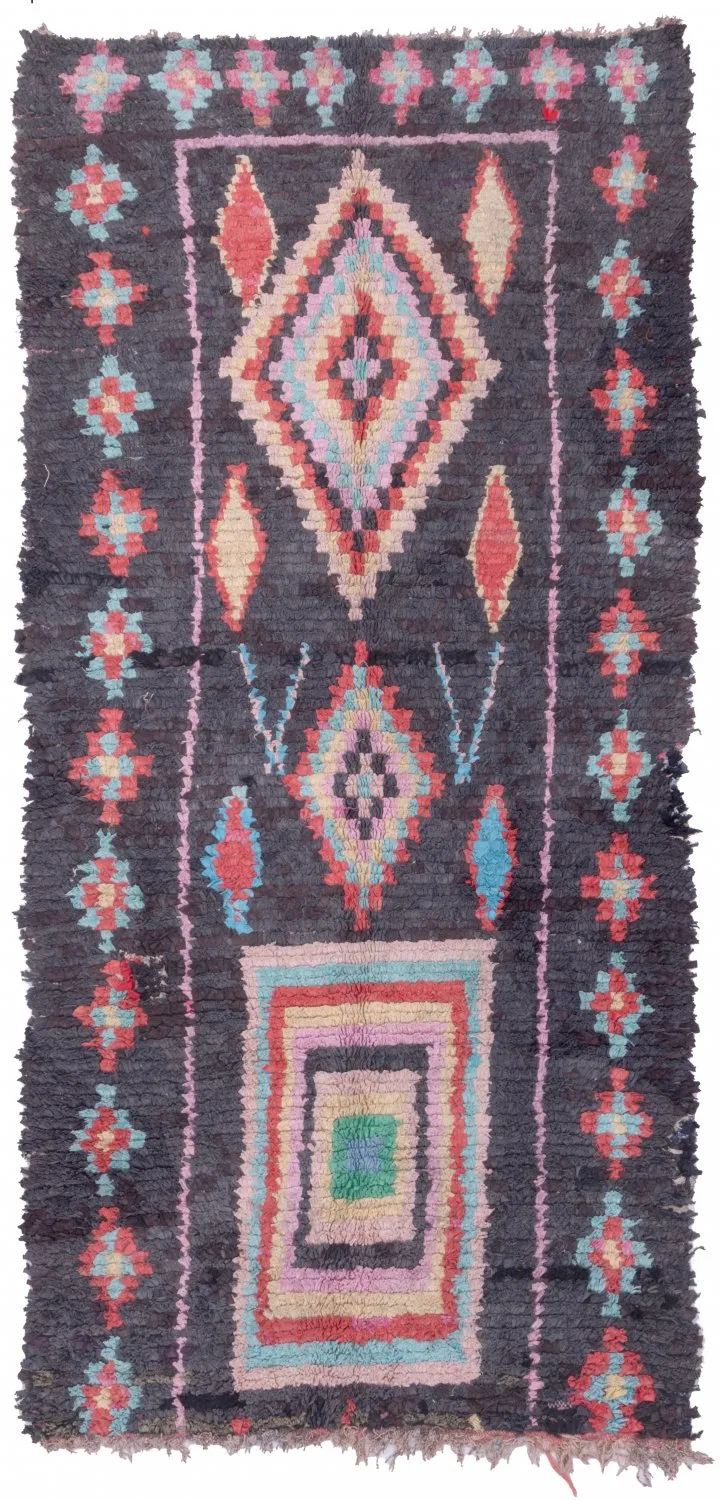 Marockansk Boucherouite-matta 240 x 120 cm