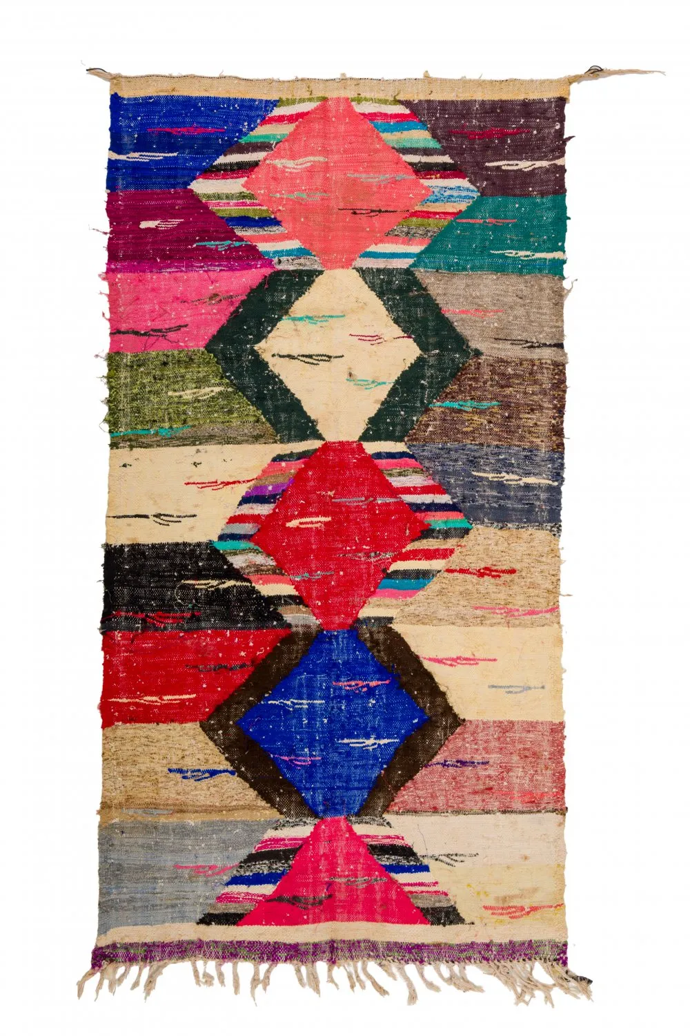 Koberec Berbere Marocký Boucherouite 125 x 240 cm