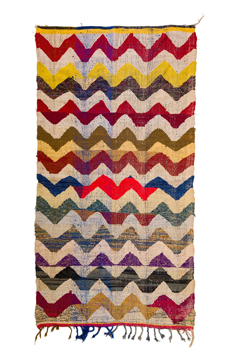 Koberec Berbere Marocký Boucherouite 150 x 285 cm