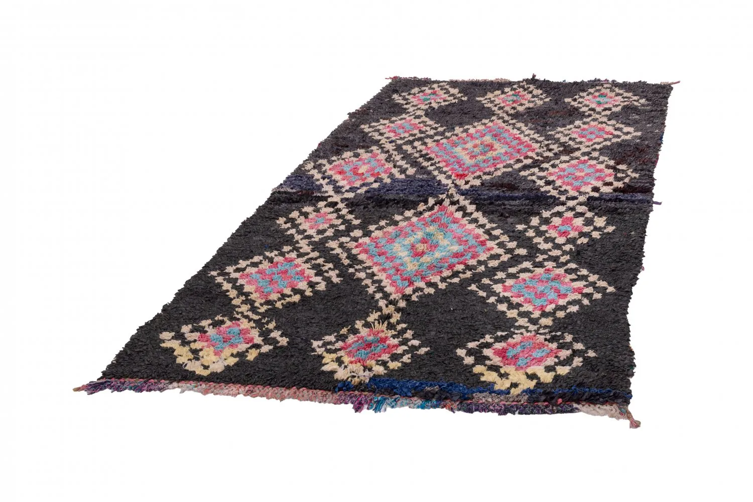 Marockansk Boucherouite-matta 260 x 145 cm