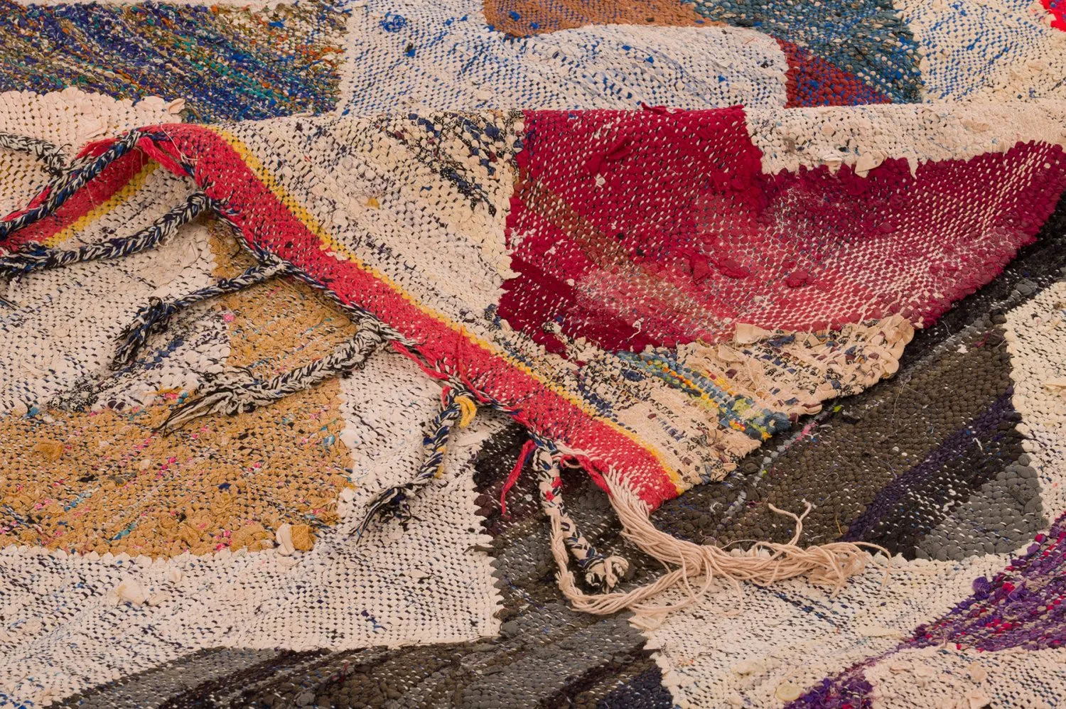 Koberec Berbere Marocký Boucherouite 150 x 285 cm