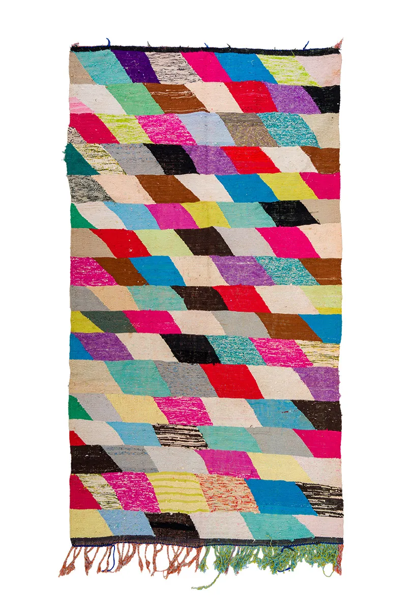 Koberec Berbere Marocký Boucherouite 155 x 280 cm