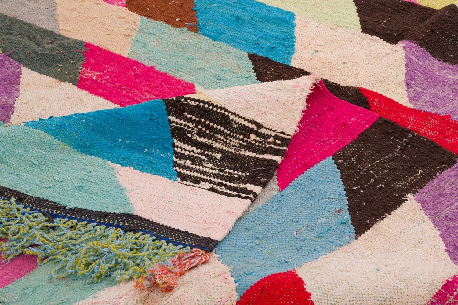 Koberec Berbere Marocký Boucherouite 155 x 280 cm