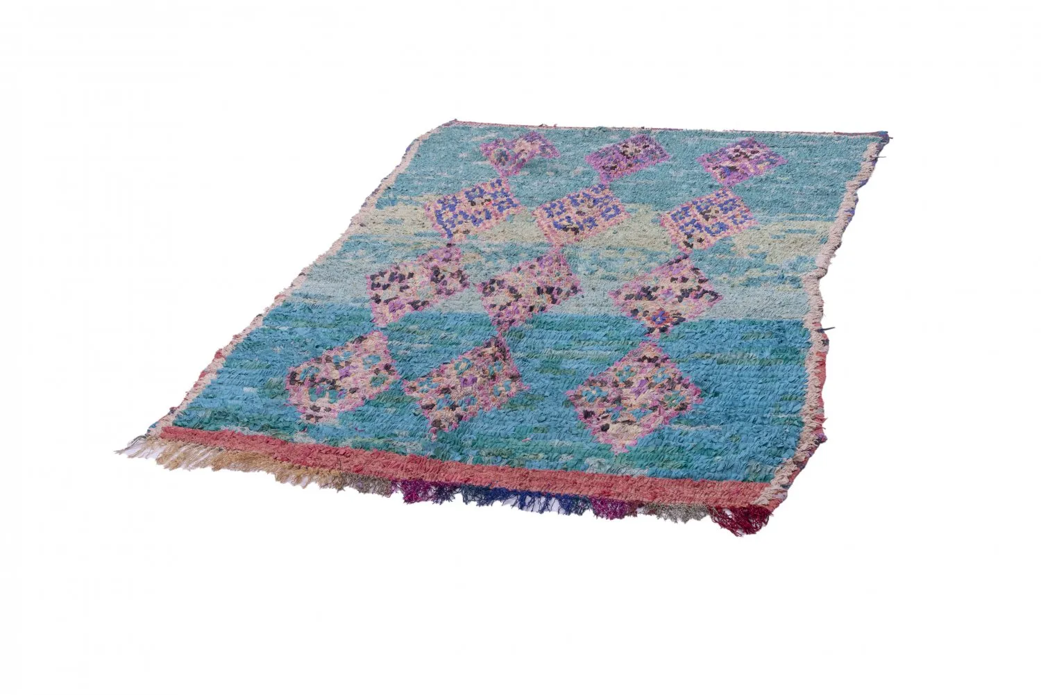 Marockansk Boucherouite-matta 190 x 125 cm