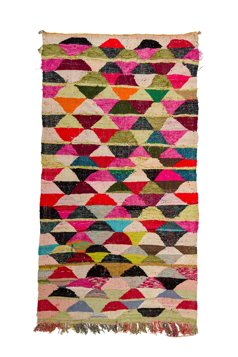 Koberec Berbere Marocký Boucherouite 155 x 290 cm