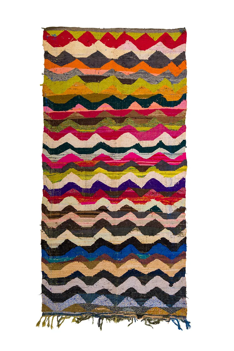 Koberec Berbere Marocký Boucherouite 140 x 295 cm