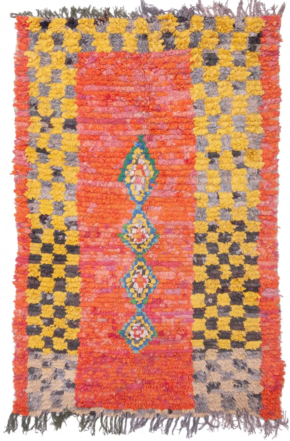 Marockansk Boucherouite-matta 220 x 140 cm