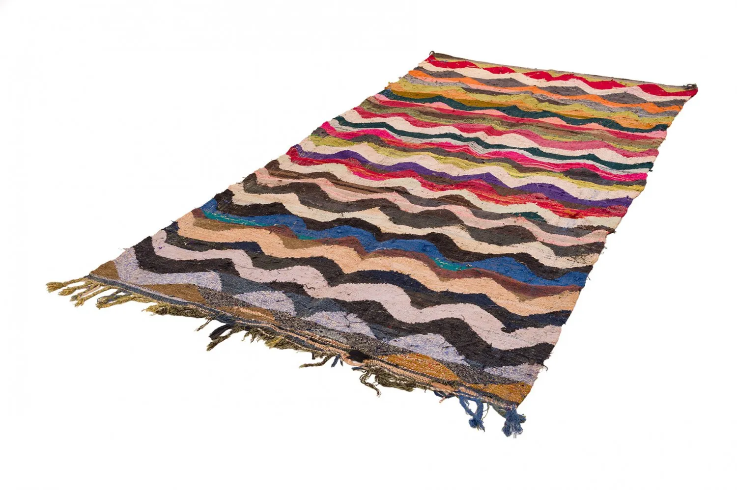 Koberec Berbere Marocký Boucherouite 140 x 295 cm