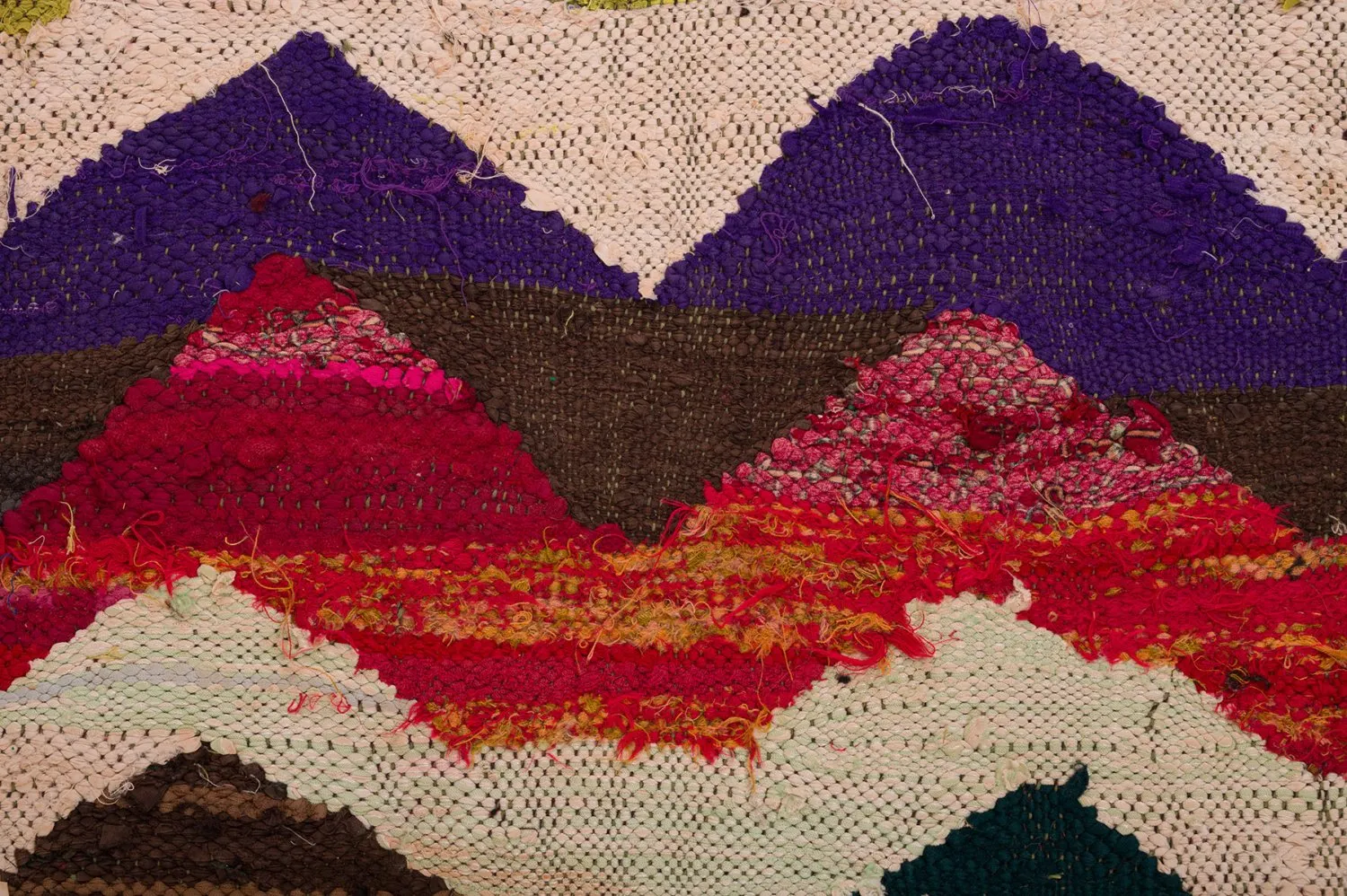 Koberec Berbere Marocký Boucherouite 140 x 295 cm