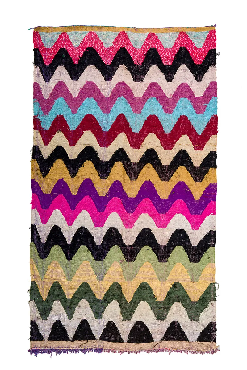 Koberec Berbere Marocký Boucherouite 160 x 275 cm