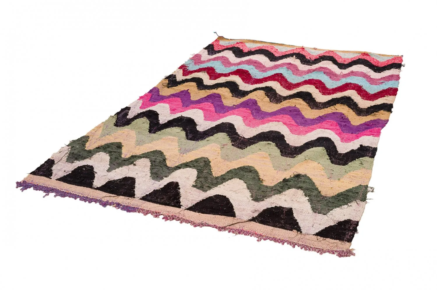 Koberec Berbere Marocký Boucherouite 160 x 275 cm