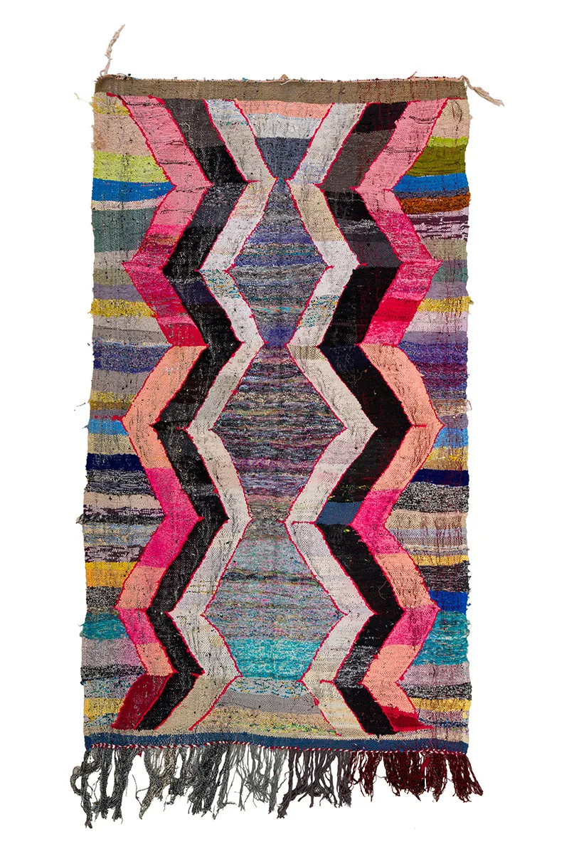 Koberec Berbere Marocký Boucherouite 150 x 260 cm