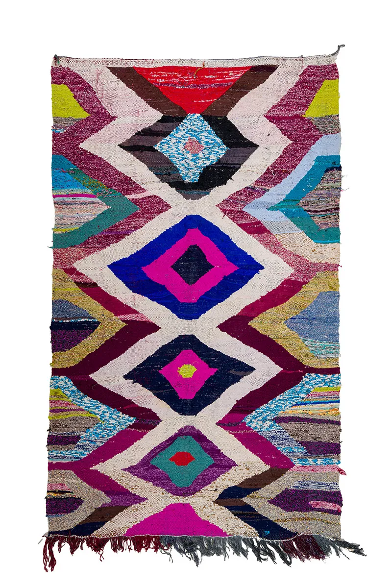 Koberec Berbere Marocký Boucherouite 165 x 270 cm