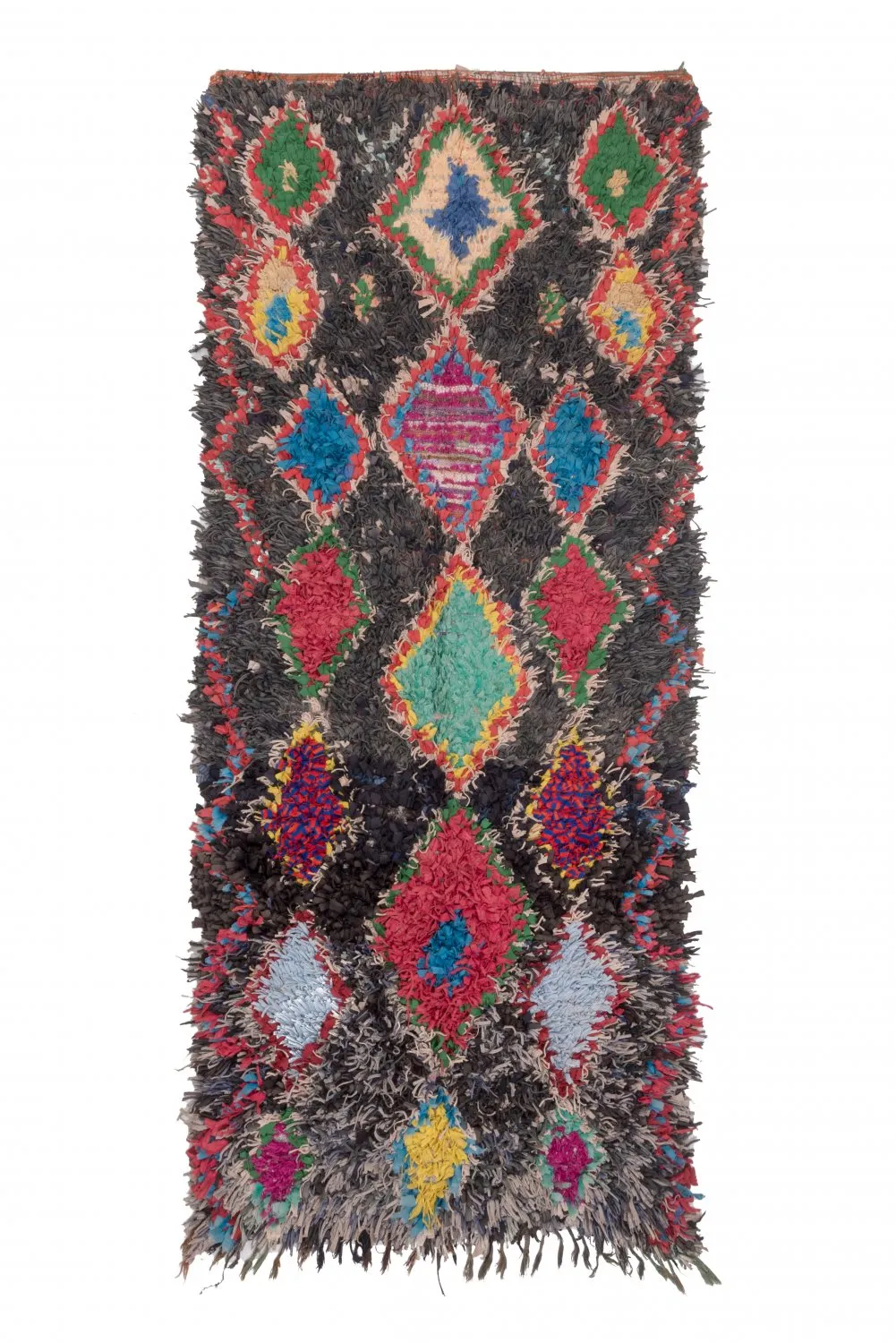 Marockansk Boucherouite-matta 255 x 110 cm
