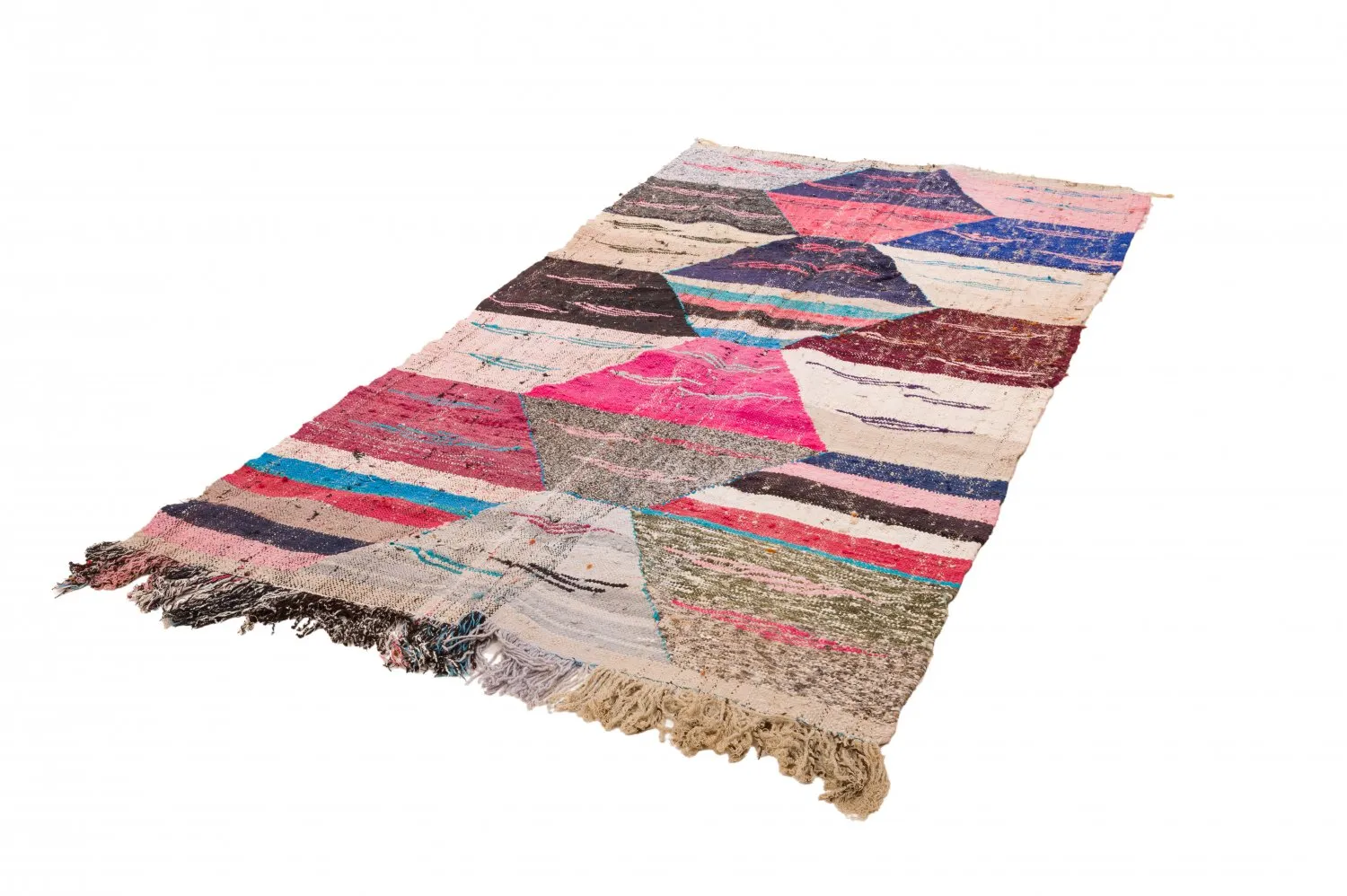 Koberec Berbere Marocký Boucherouite 125 x 260 cm