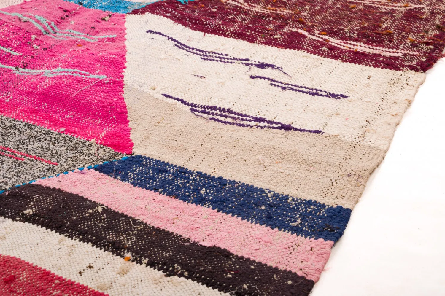 Koberec Berbere Marocký Boucherouite 125 x 260 cm