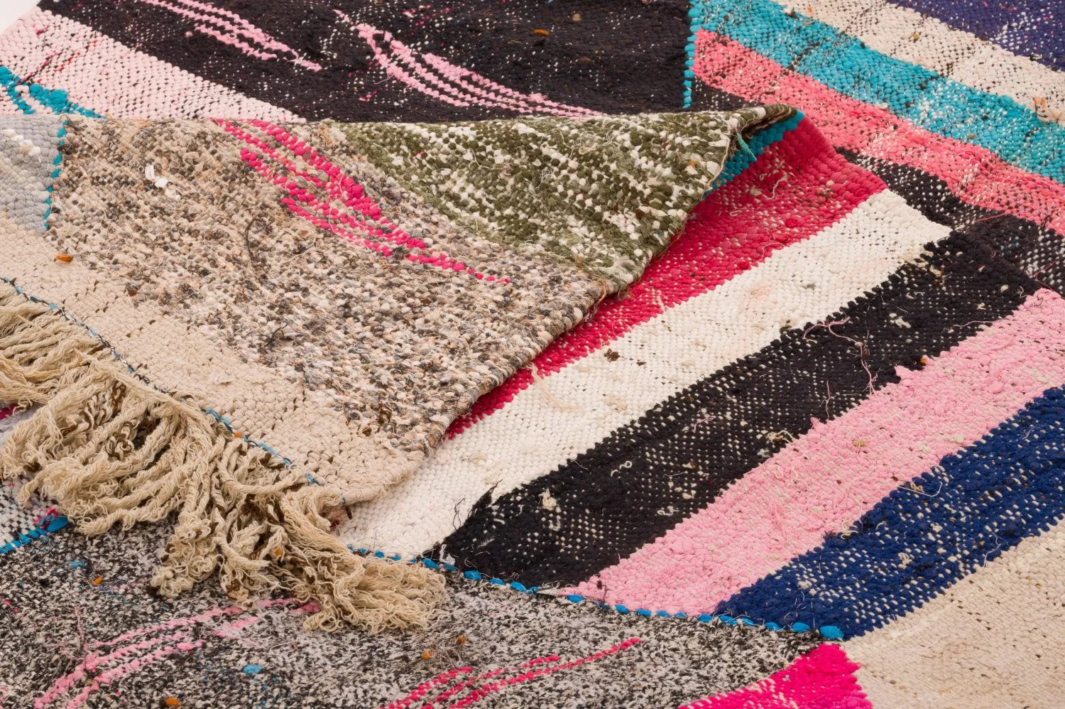 Koberec Berbere Marocký Boucherouite 125 x 260 cm