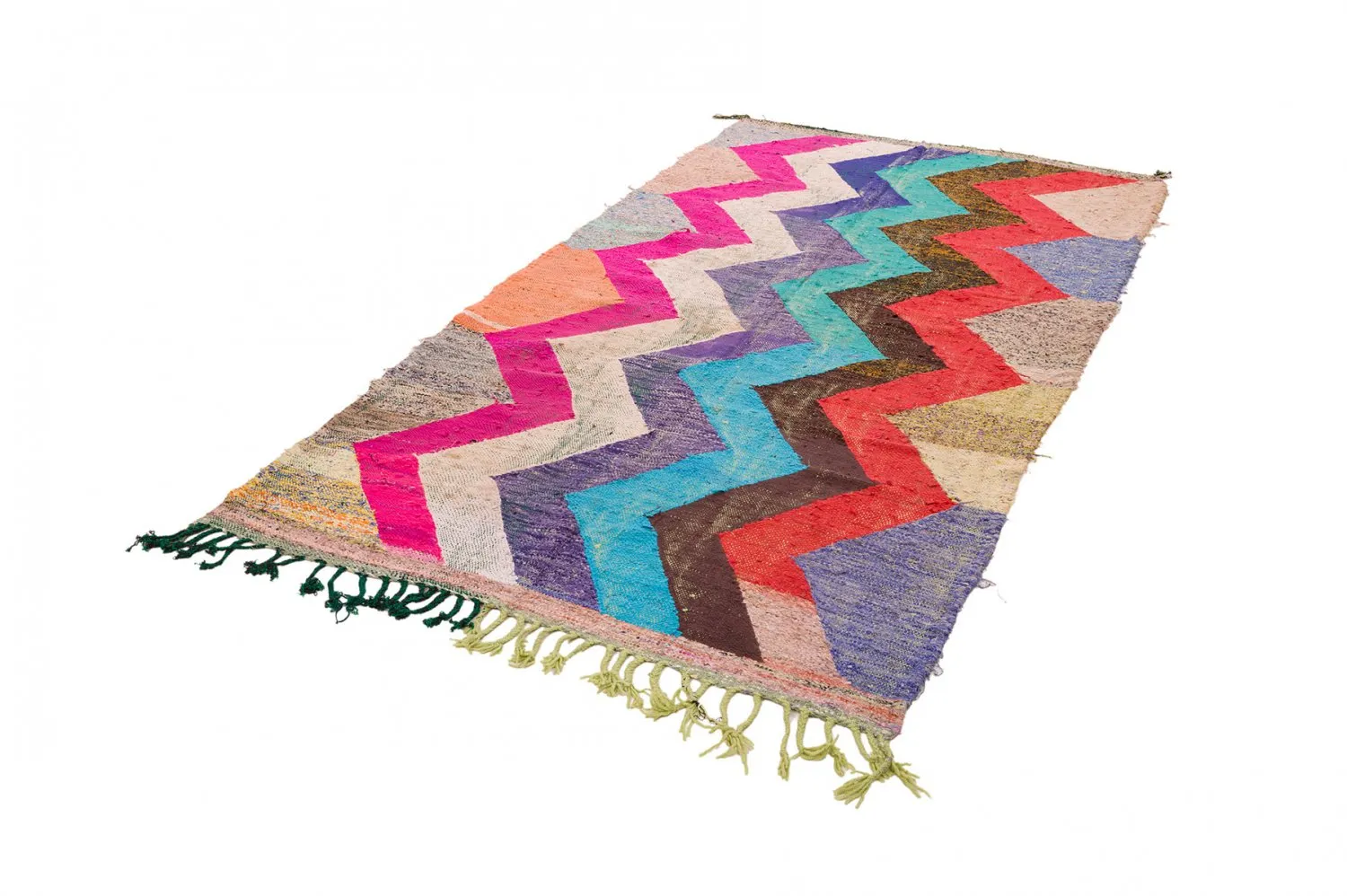 Koberec Berbere Marocký Boucherouite 135 x 265 cm