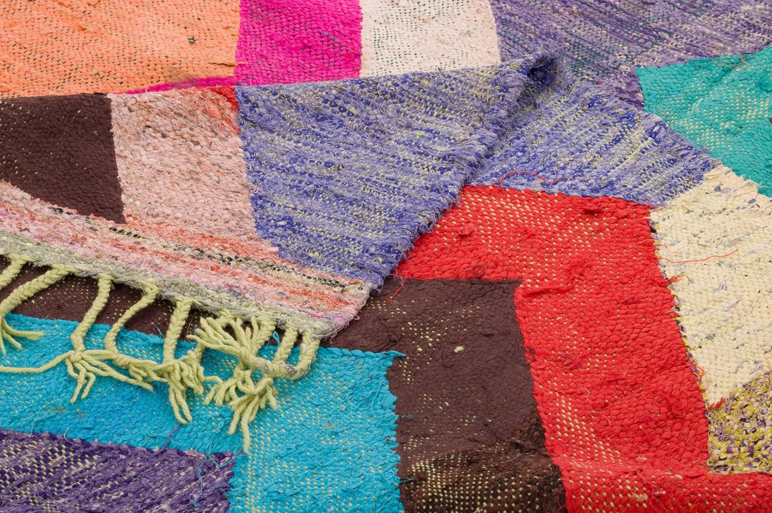 Koberec Berbere Marocký Boucherouite 135 x 265 cm