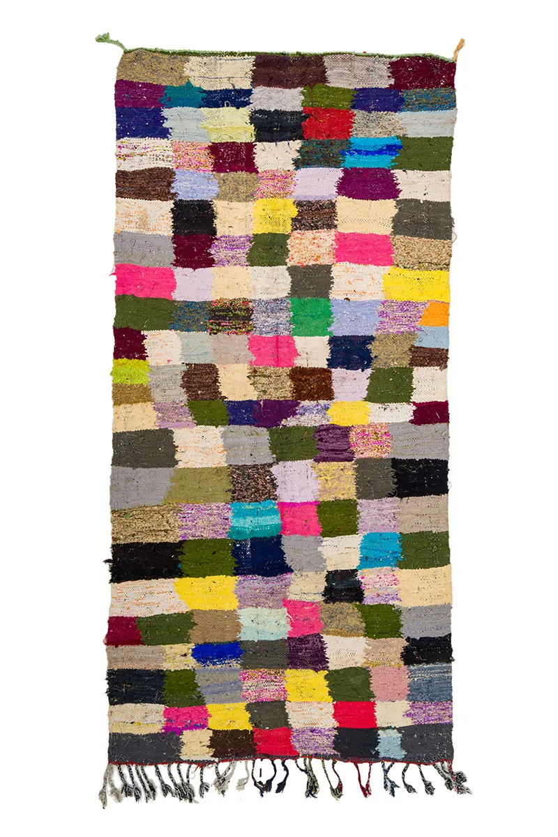 Koberec Berbere Marocký Boucherouite 135 x 275 cm