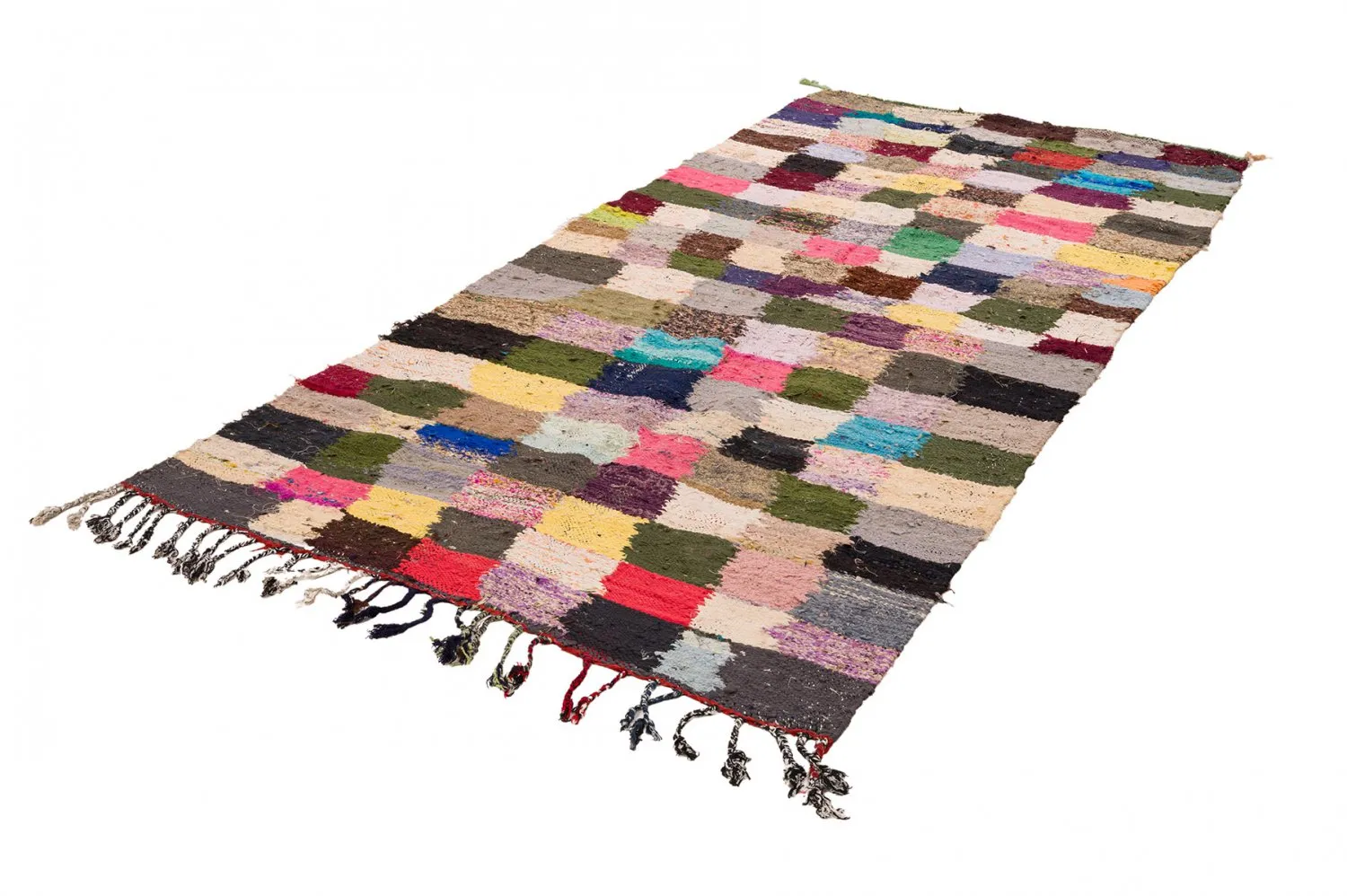 Koberec Berbere Marocký Boucherouite 135 x 275 cm