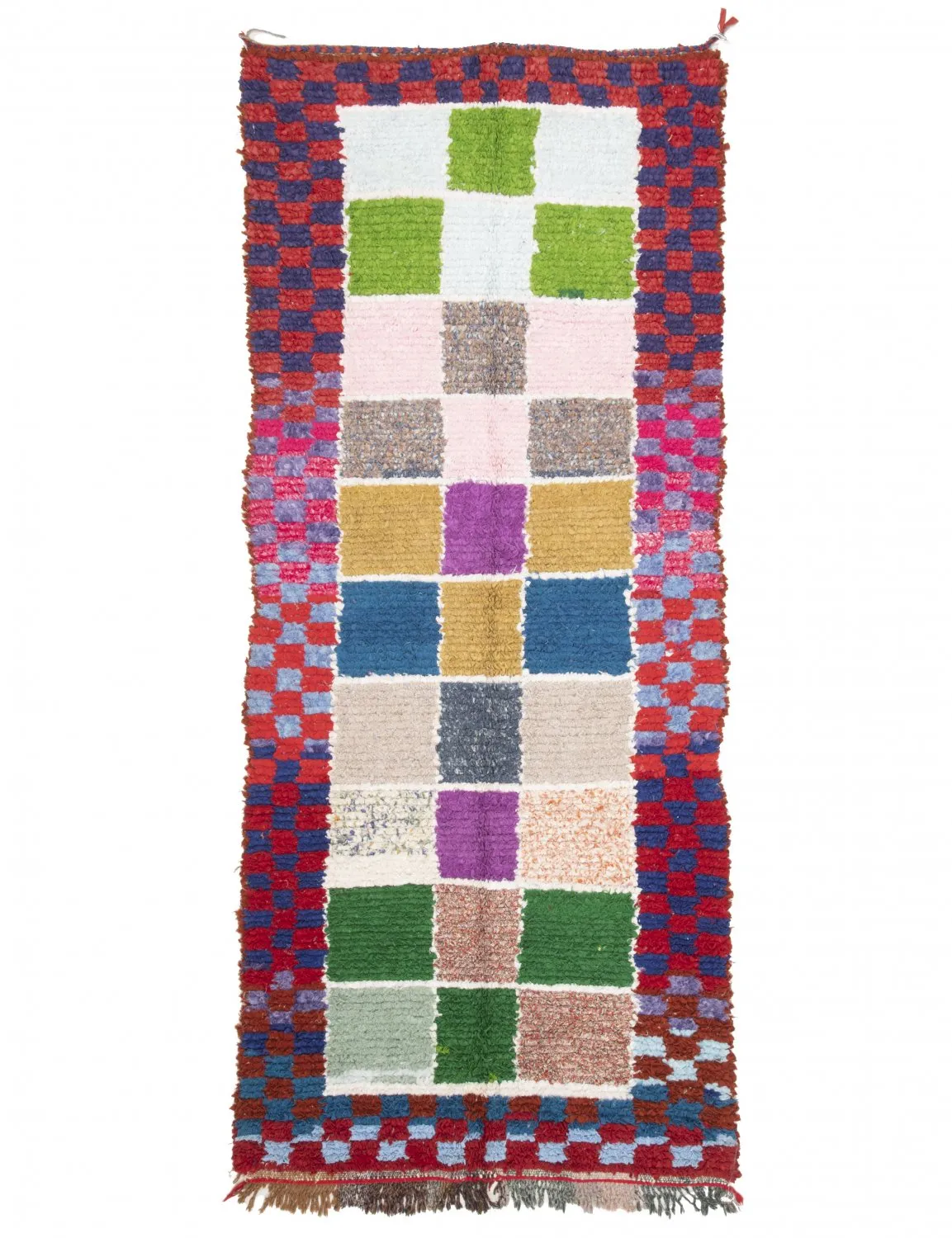 Marockansk Boucherouite-matta 280 x 115 cm