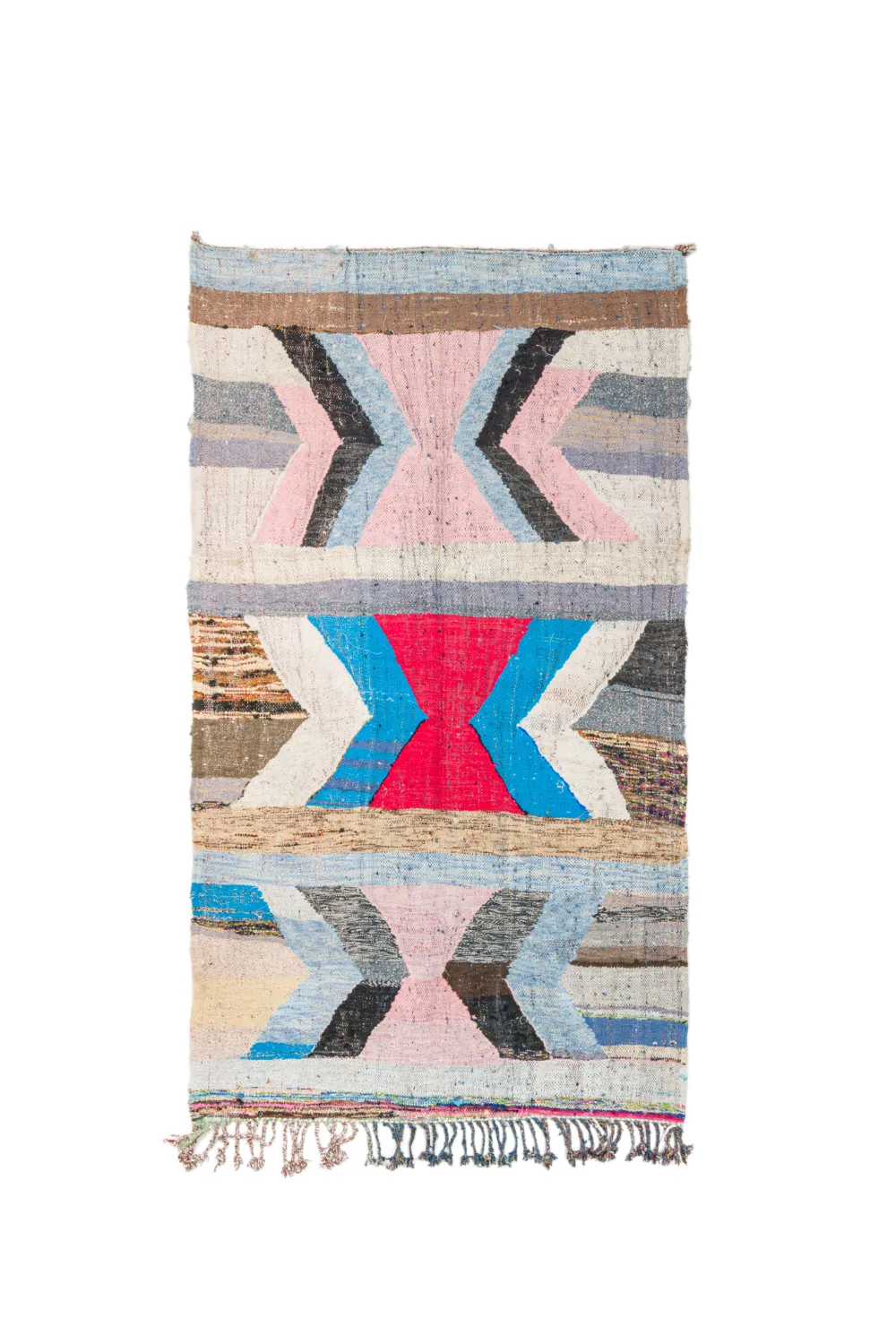 Koberec Berbere Marocký Boucherouite 140 x 255 cm