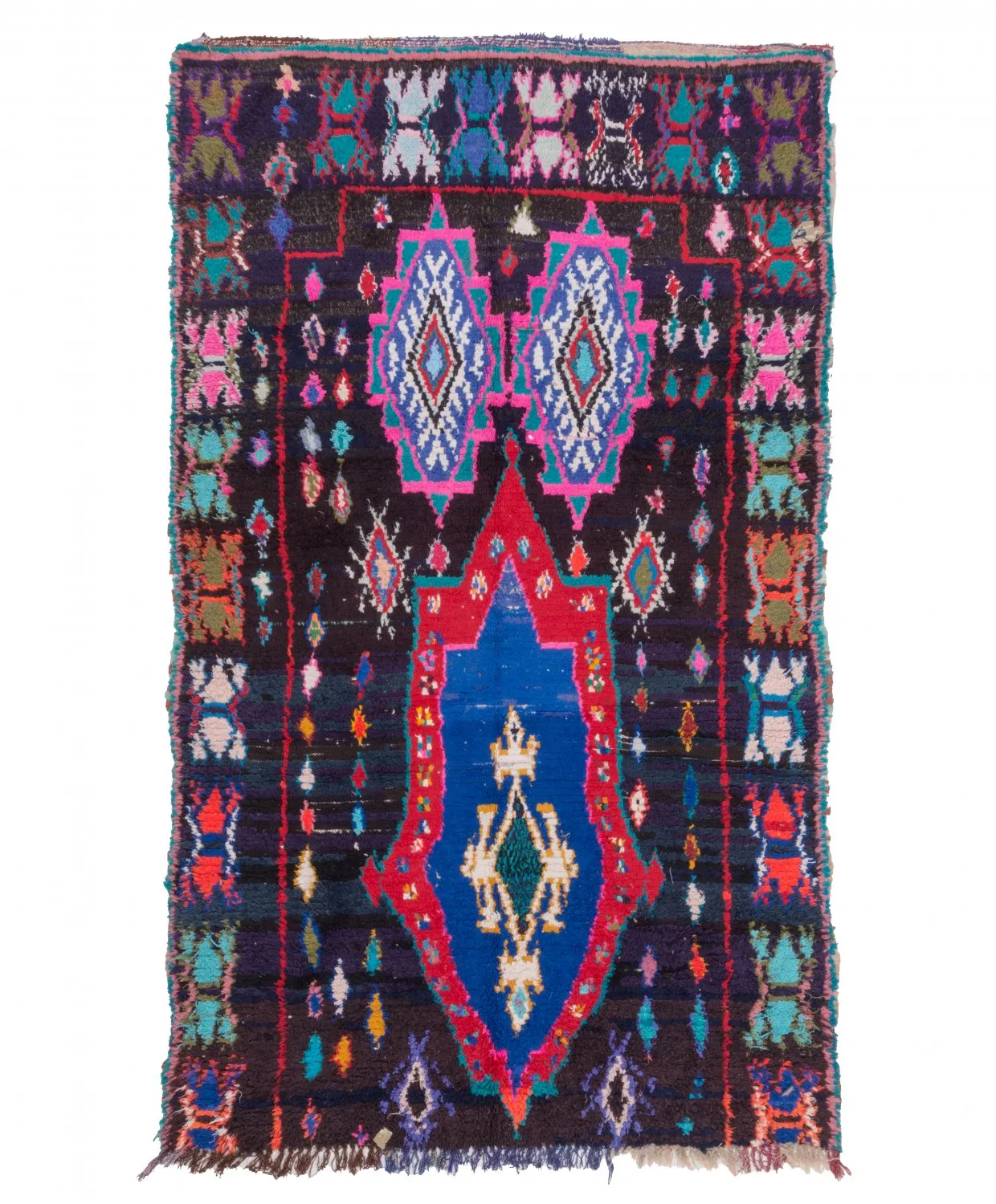 Marockansk Boucherouite-matta 220 x 130 cm