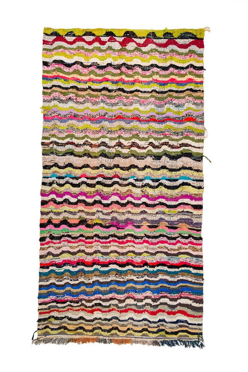 Koberec Berbere Marocký Boucherouite 150 x 305 cm