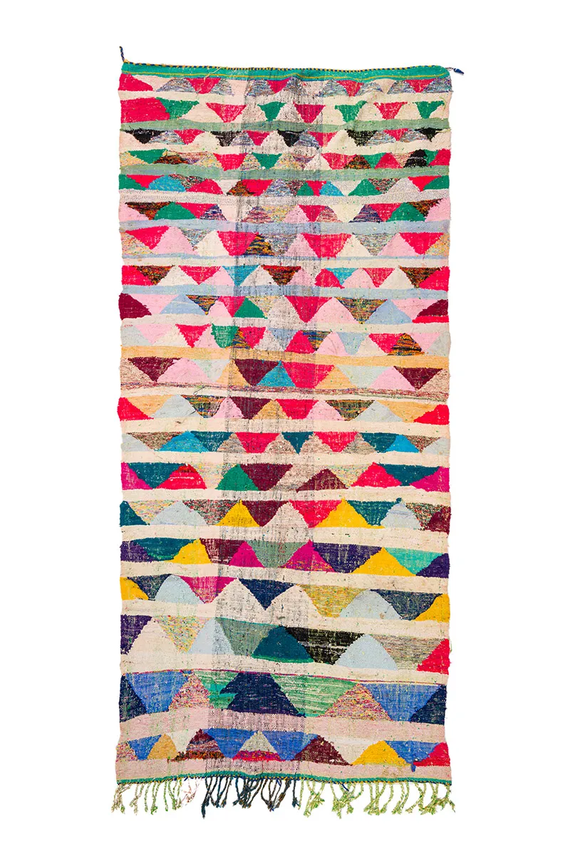 Koberec Berbere Marocký Boucherouite 145 x 330 cm