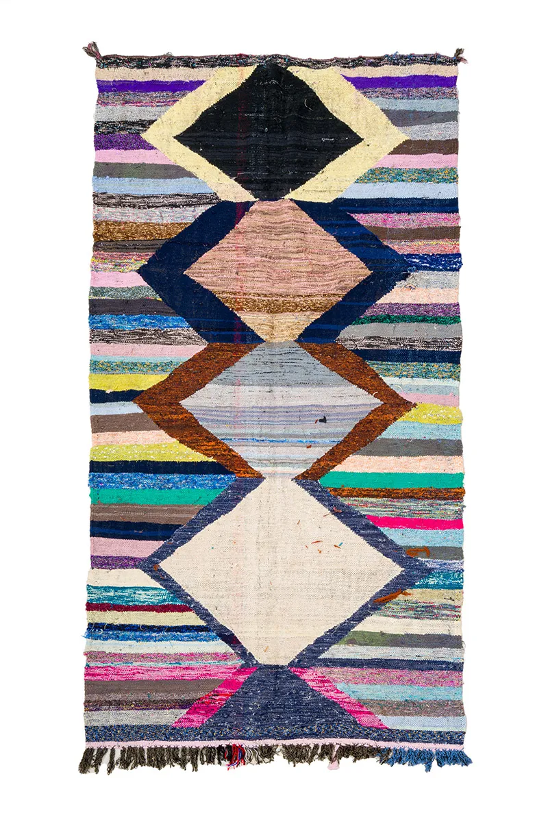 Koberec Berbere Marocký Boucherouite 130 x 250 cm