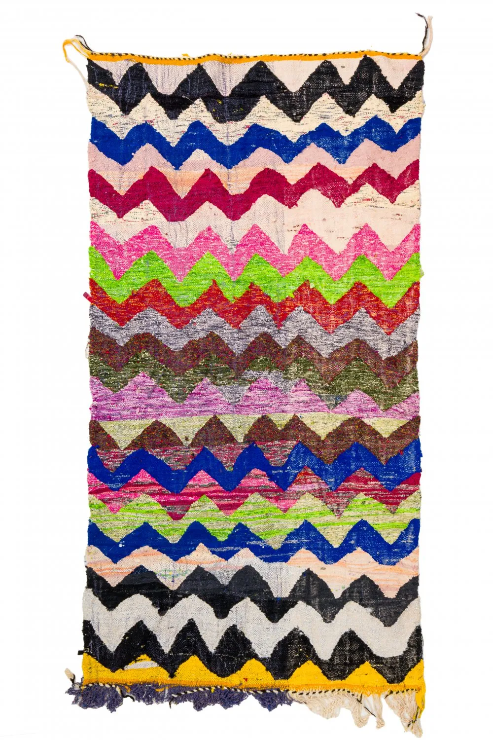 Koberec Berbere Marocký Boucherouite 125 x 245 cm