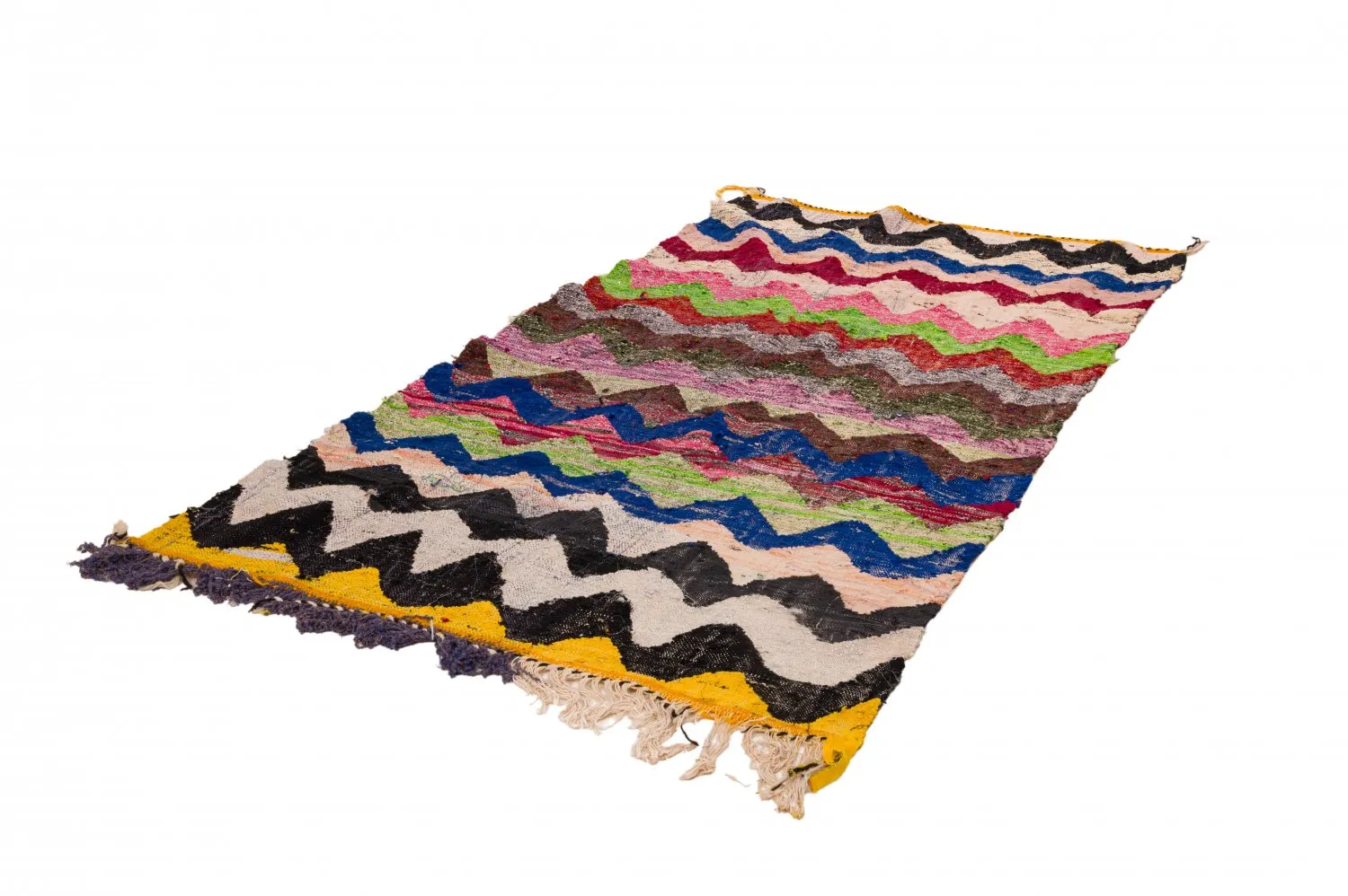 Koberec Berbere Marocký Boucherouite 125 x 245 cm