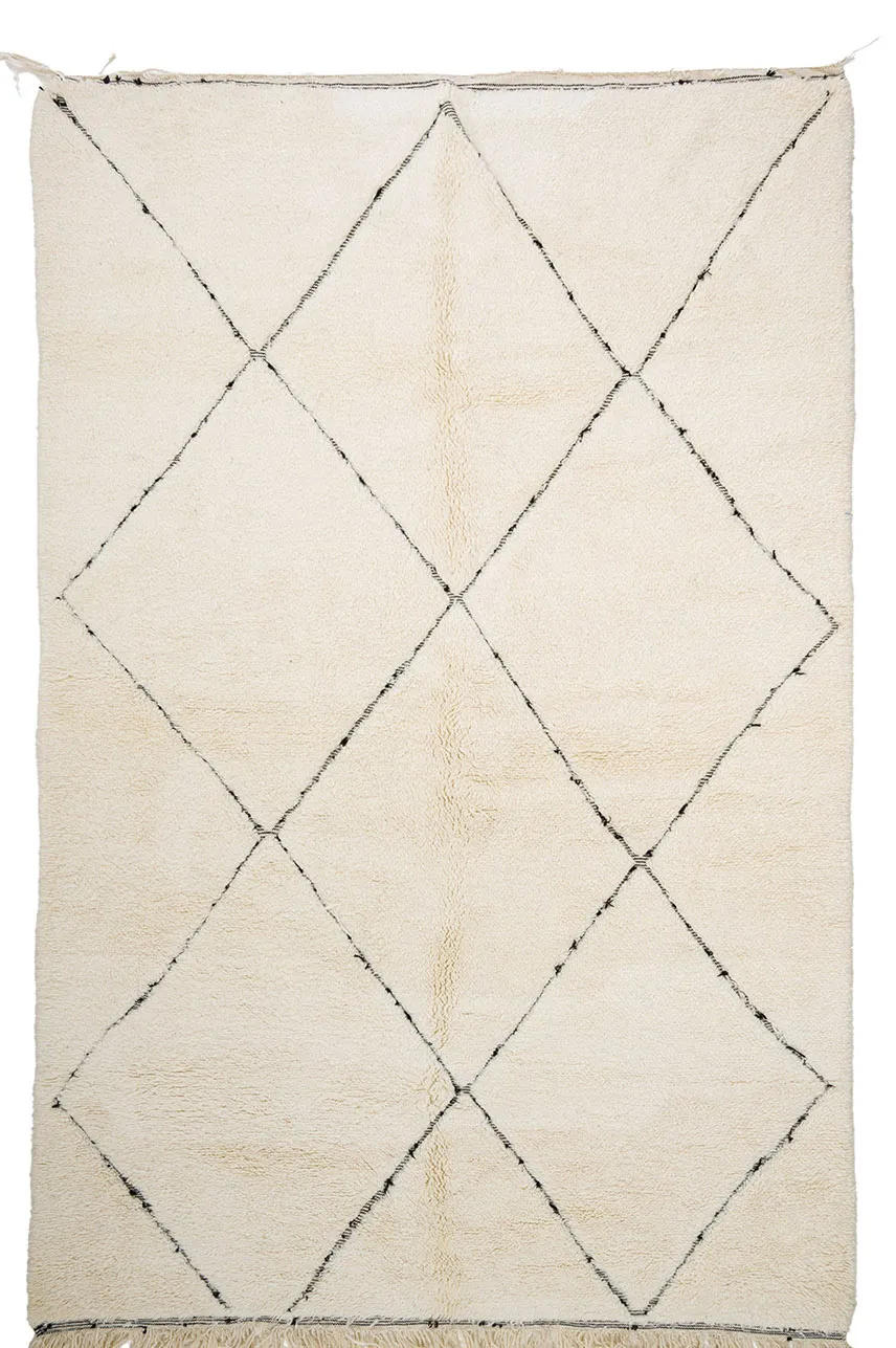 Kilimový koberec Marocký Beni Ourain 195 x 305 cm