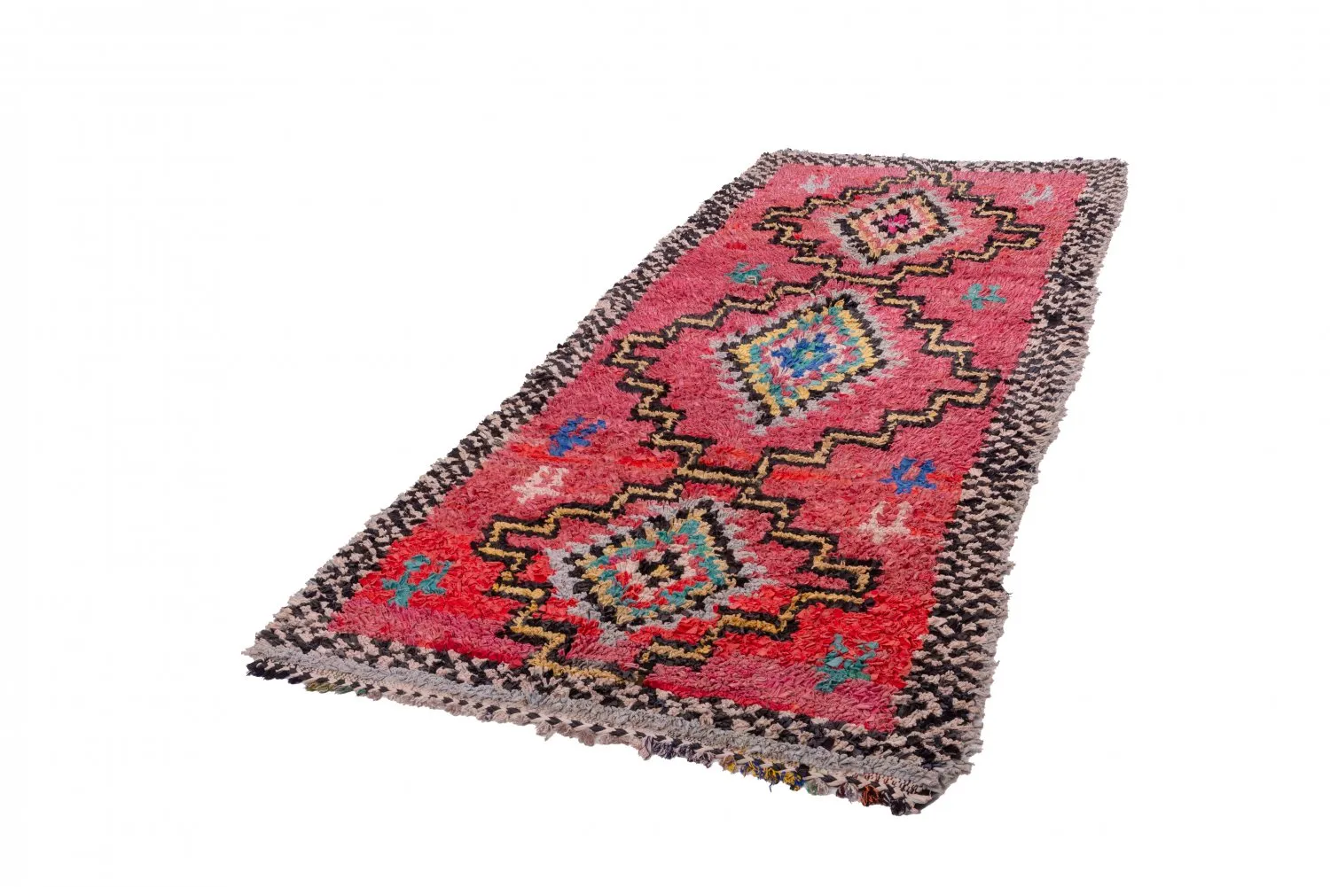 Marockansk Boucherouite-matta 285 x 130 cm