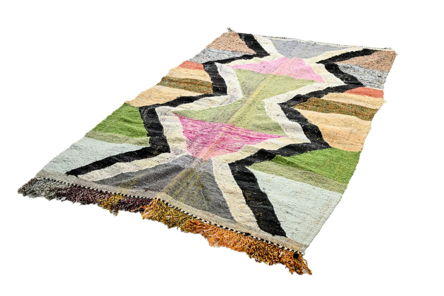Koberec Berbere Marocký Boucherouite 145 x 255 cm