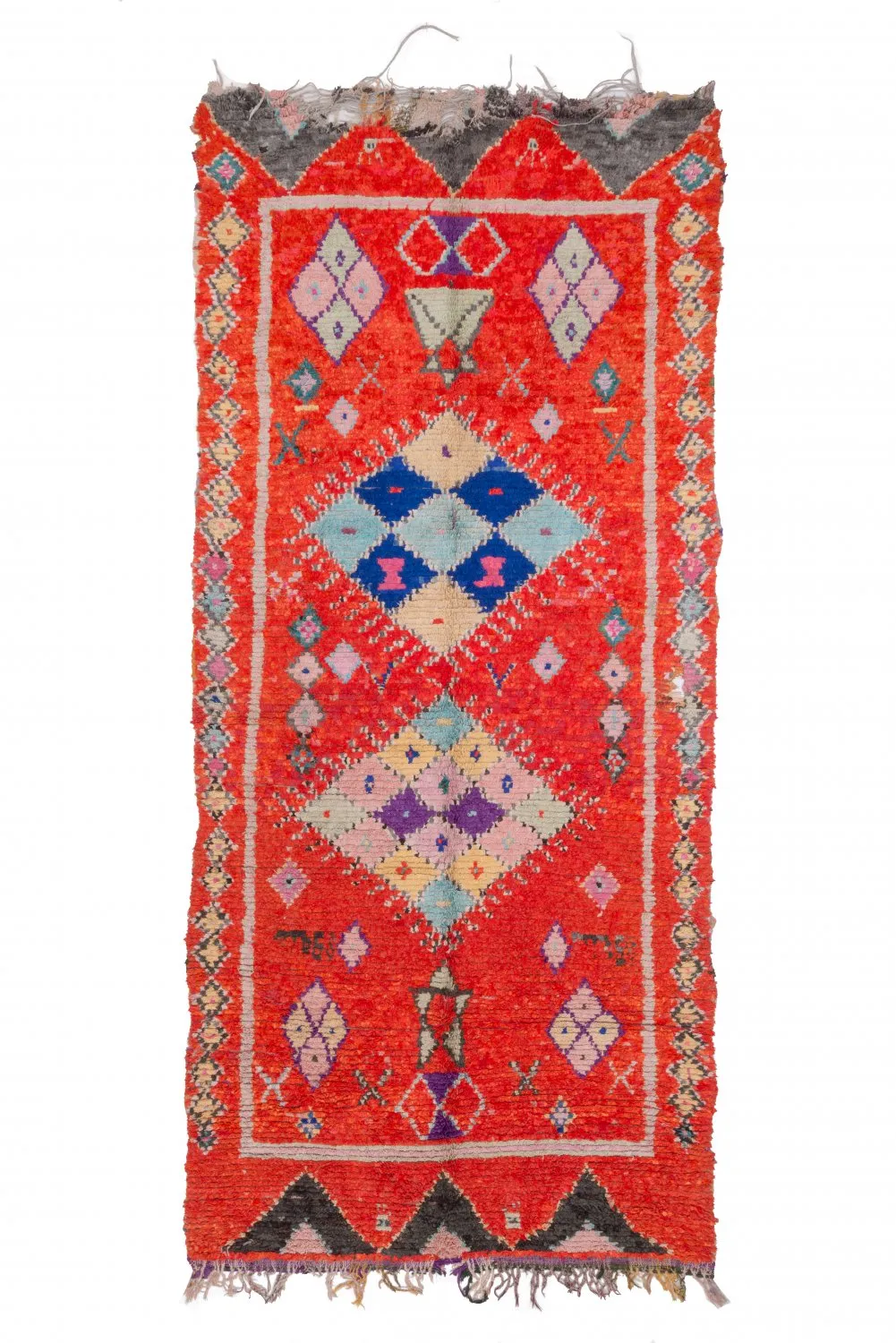 Marocký Berber koberec Boucherouite 340 x 155 cm