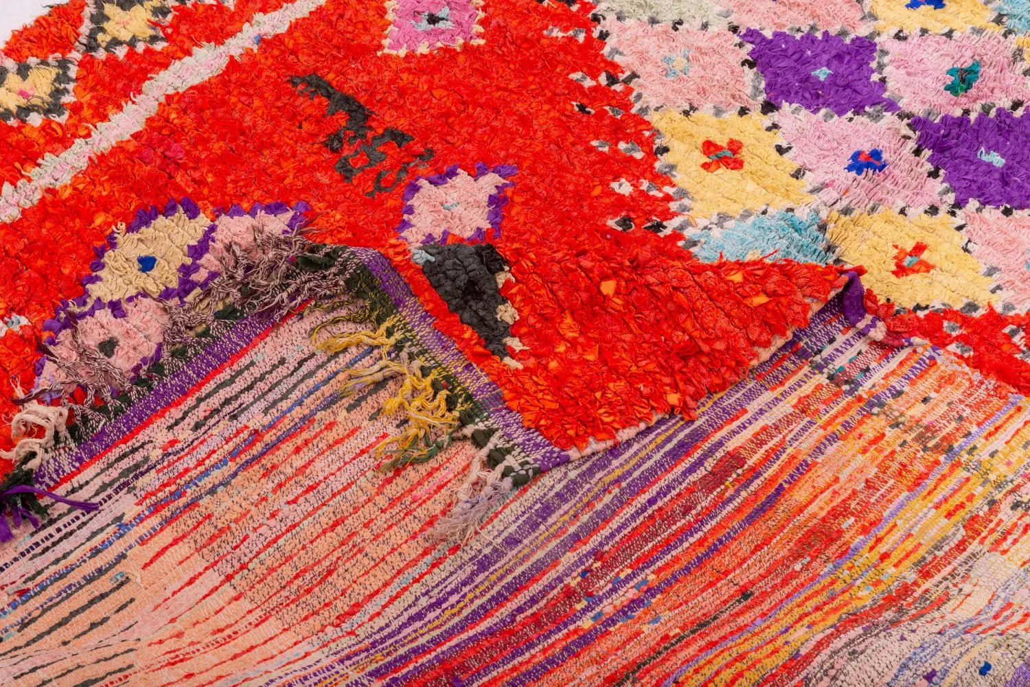 Marocký Berber koberec Boucherouite 340 x 155 cm