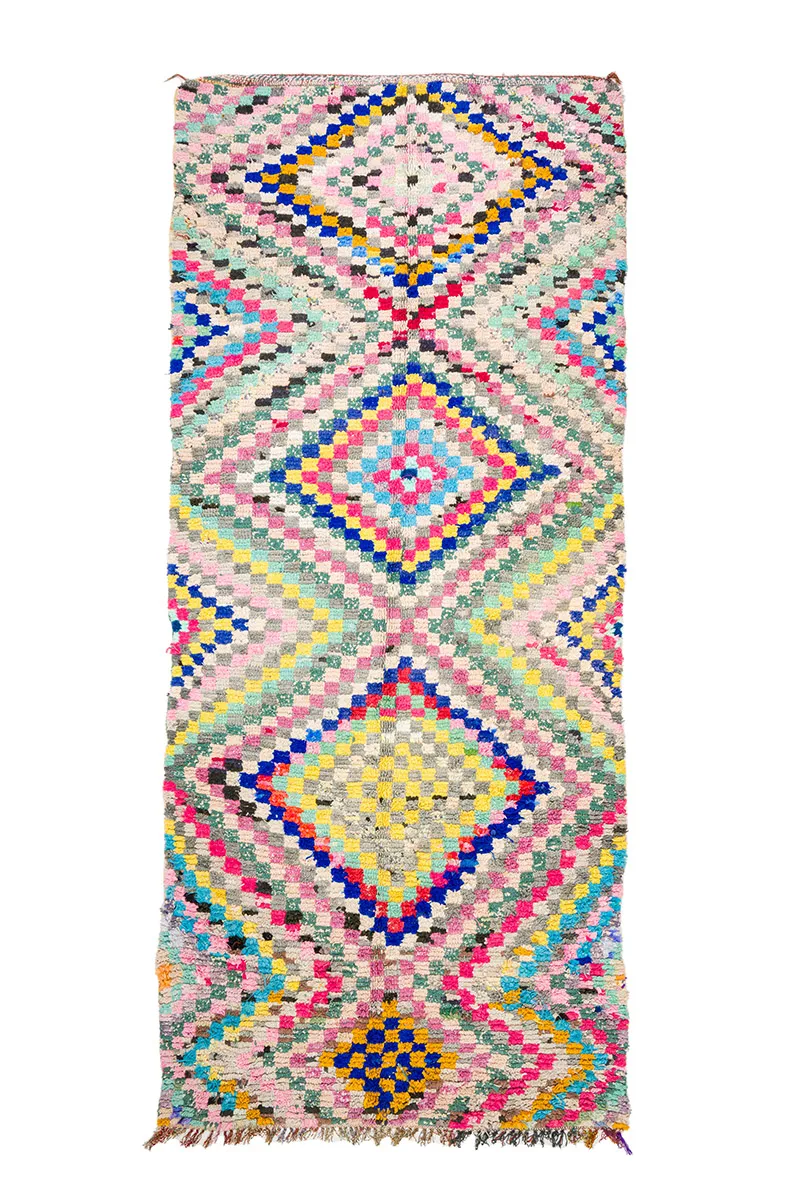 Koberec Berbere Marocký Boucherouite 145 x 365 cm