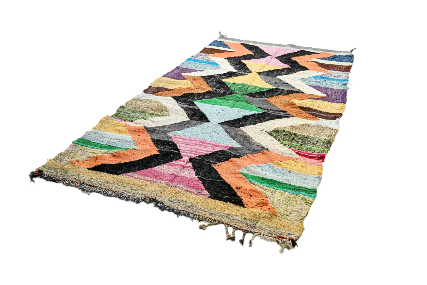 Marockansk Boucherouite-matta 155 x 295 cm