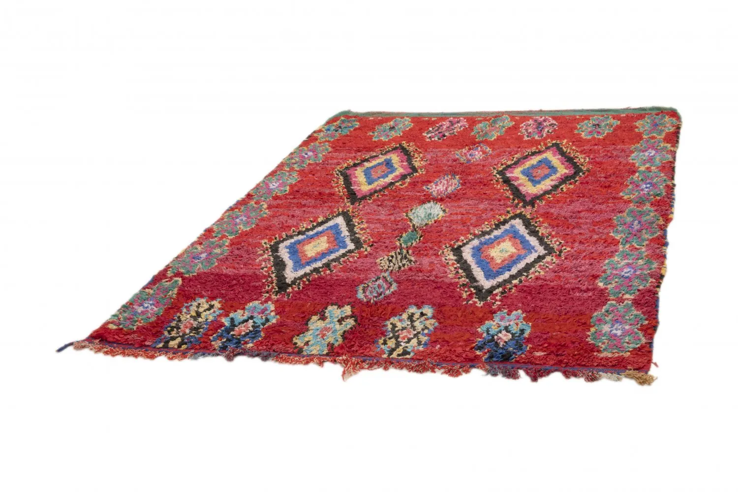 Marockansk Boucherouite-matta 225 x 165 cm