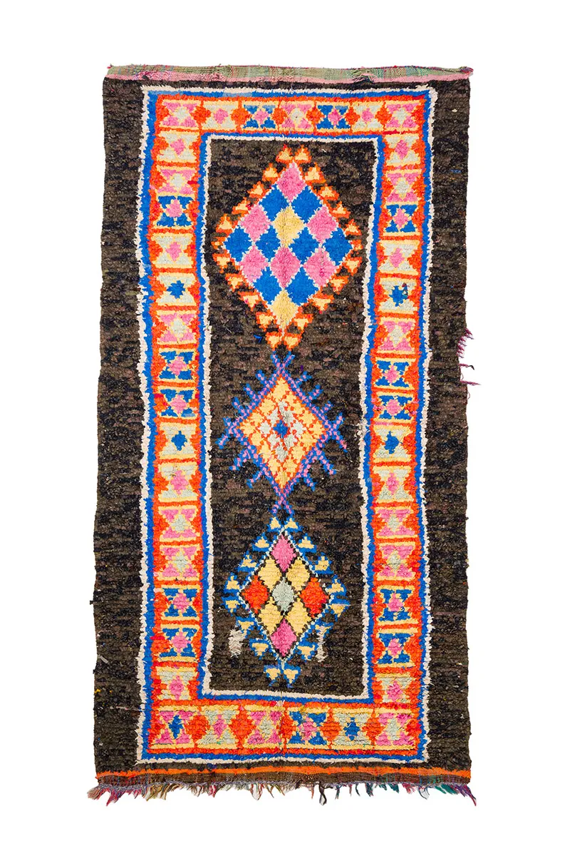 Koberec Berbere Marocký Boucherouite 160 x 310 cm