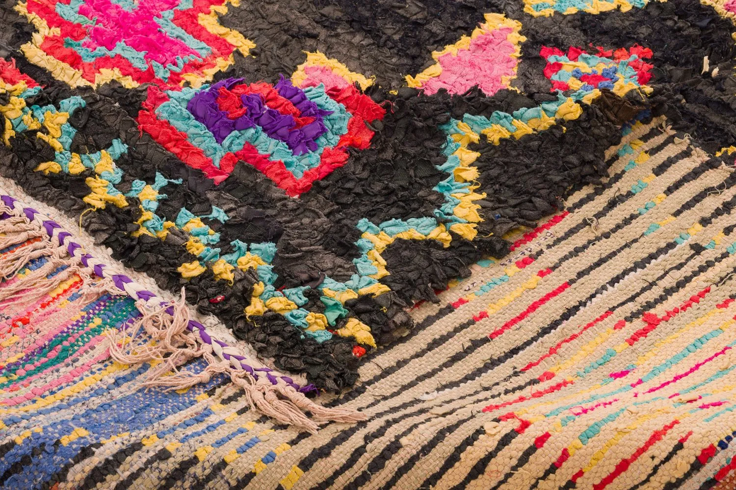 Koberec Berbere Marocký Boucherouite 135 x 315 cm