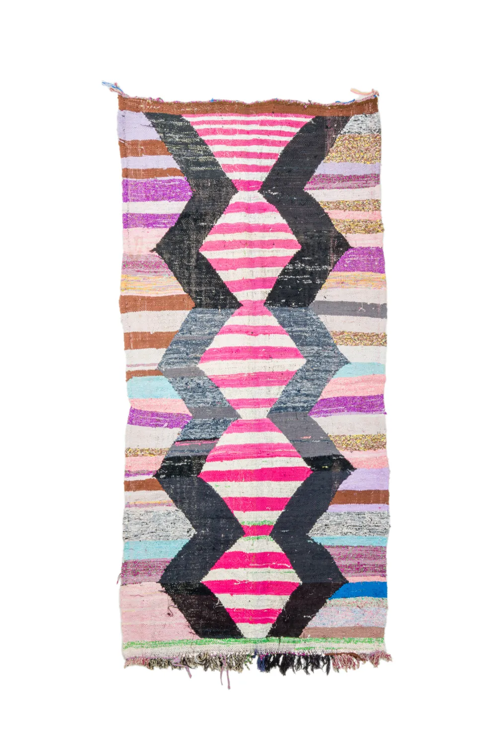 Koberec Berbere Marocký Boucherouite 130 x 265 cm