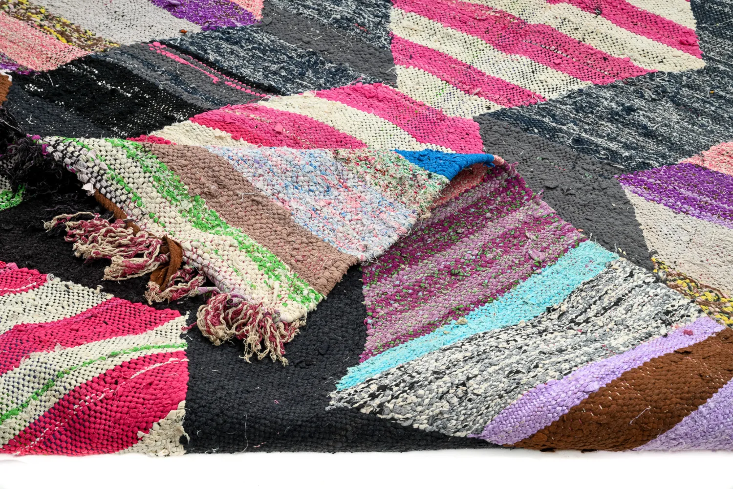 Koberec Berbere Marocký Boucherouite 130 x 265 cm